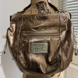 Coach poppy jazzy metallic Gold Leather shoulder bag / Crossbody B1273-20384E